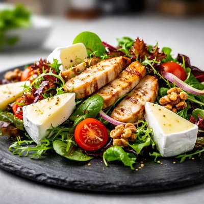 Chicken salad with camenbre cheese