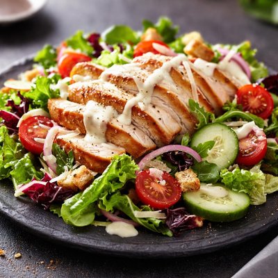Chicken salad with creamy dressing