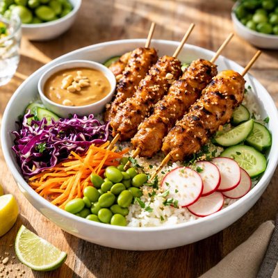 Chicken satay bowl