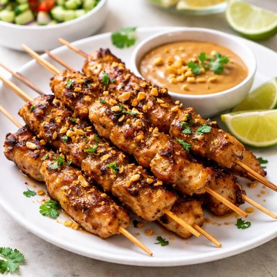 Chicken satay skewers