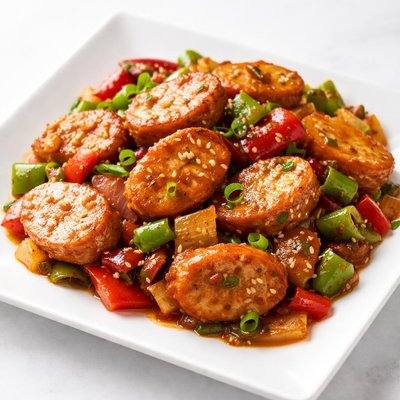 Chicken sausage chillie