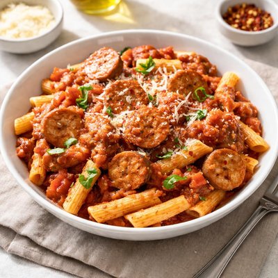 Chicken sausage marinara sauce