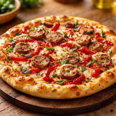 Chicken sausage red pepper mozza