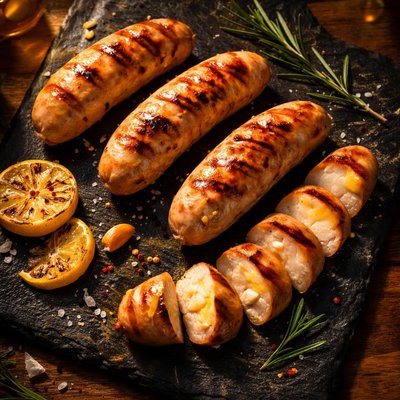 Chicken sausage with cheese