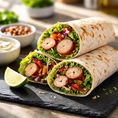 Chicken sausage wrap