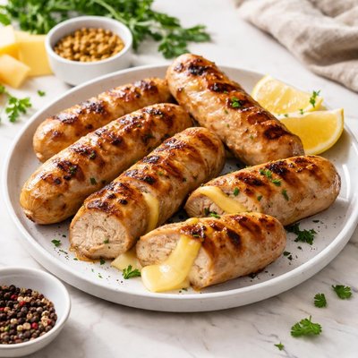 Chicken saussage with cheese