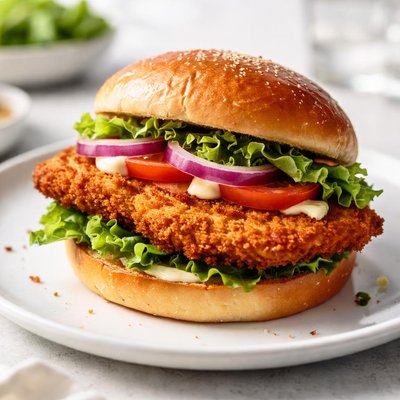 Chicken schnitzel sandwich