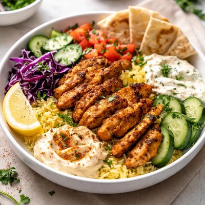 Chicken shawarma bowl