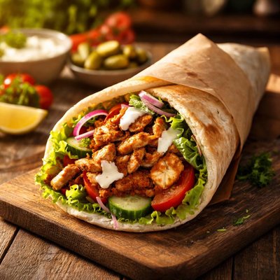 Chicken shawerma sandwich
