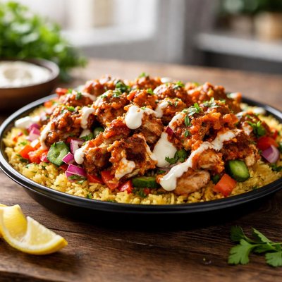 Chicken shwarma on the rocks