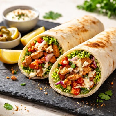 Chicken shwarma wrap