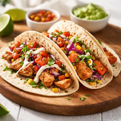 Chicken soft shell taco