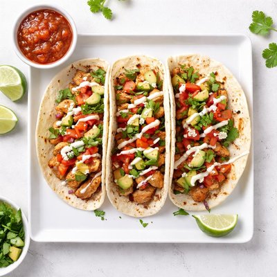 Chicken soft tacos