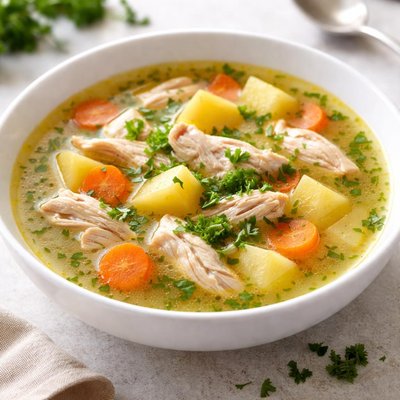 Chicken soup with potatoes