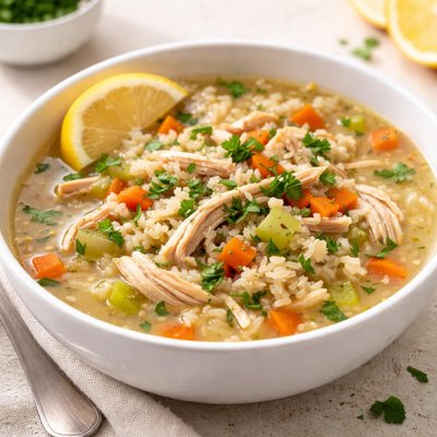 Chicken soup with rice