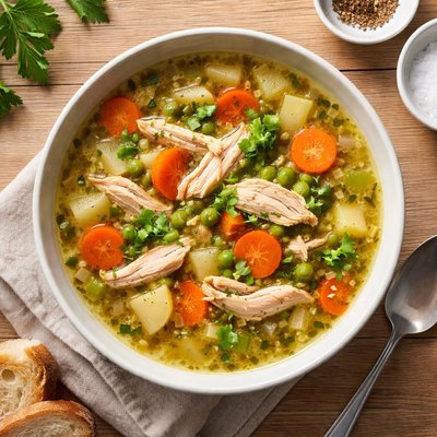Chicken soup with veggies
