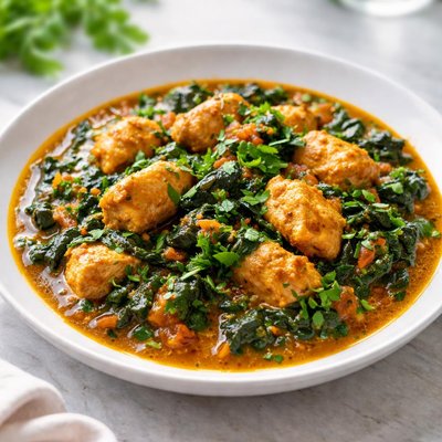 Chicken spinach curry