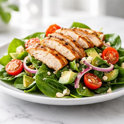 Chicken spinach salad