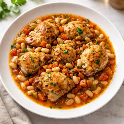Chicken stew with beans