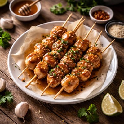 Chicken stick with honey sauce