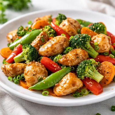 Chicken stir-fry with vegetables