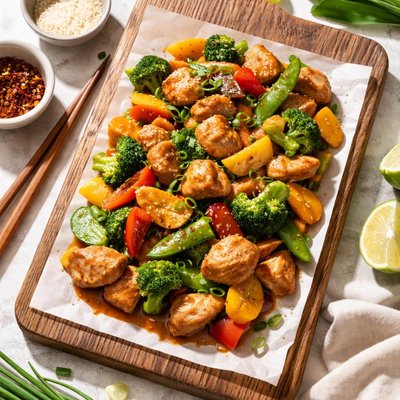 Chicken stir fried