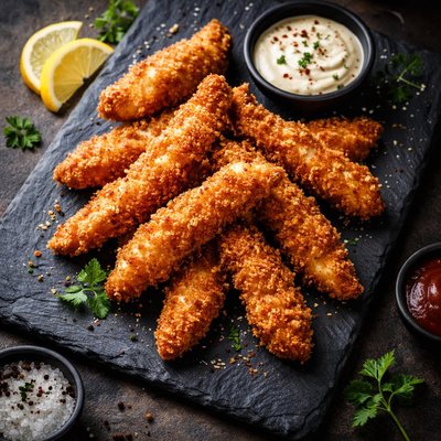 Chicken stripes fried