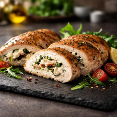 Chicken stuffed with feta