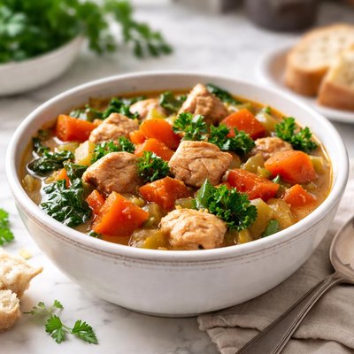 Chicken sweet potato veggie stew