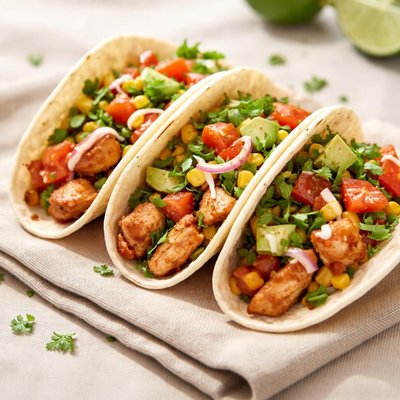 Chicken taco soft torilla