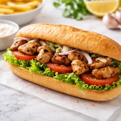 Chicken tawouk sandwich
