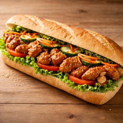 Chicken teriyaki baguette