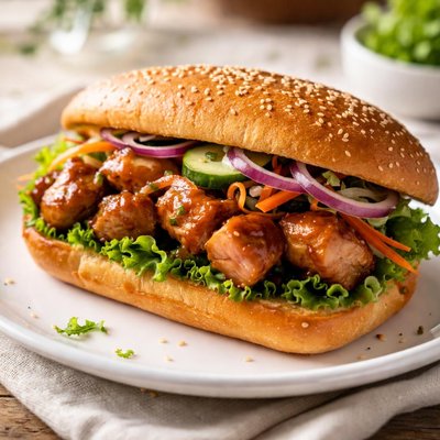 Chicken teriyaki sandwich