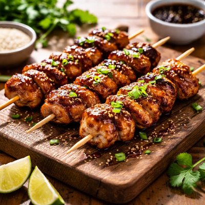 Chicken teriyaki skewers