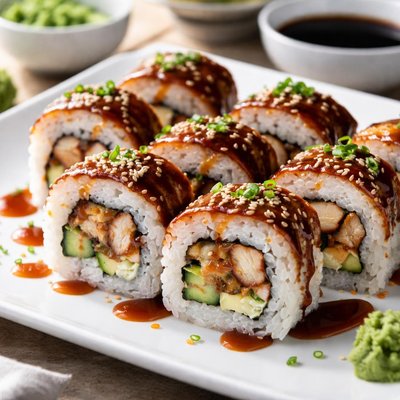 Chicken teriyaki sushi