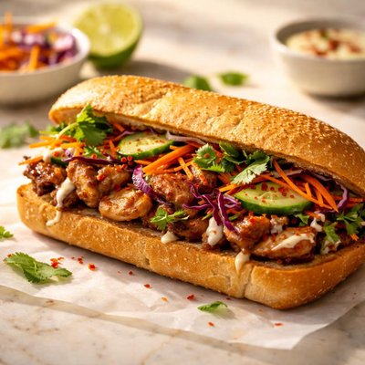 Chicken thai sandwich