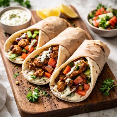 Chicken thigh shawarma