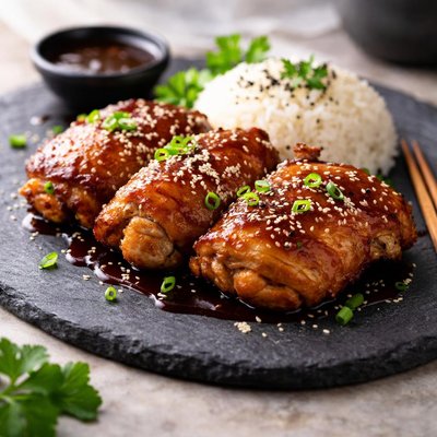 Chicken thigh teriyaki