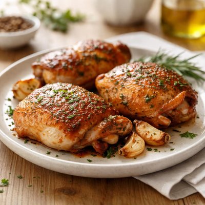 Chicken thighs roasted