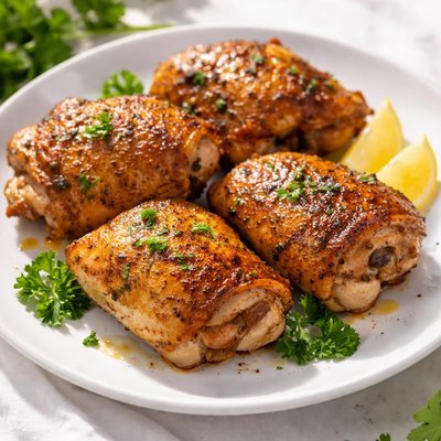 Chicken thighs with bone and skin