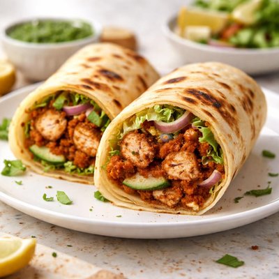 Chicken tikka roll