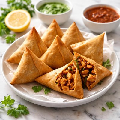 Chicken tikka samosa