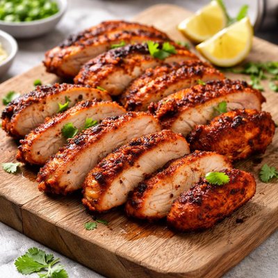 Chicken tikka slices