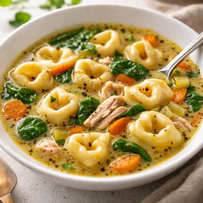 Chicken tortellini soup