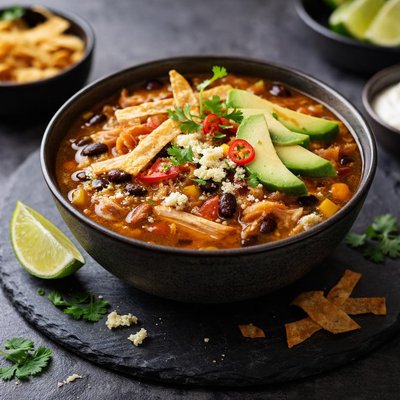 Chicken tortilla soup tin lizzys