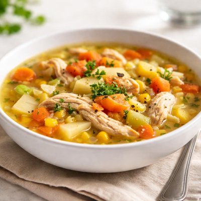 Chicken vegetable soup suppe
