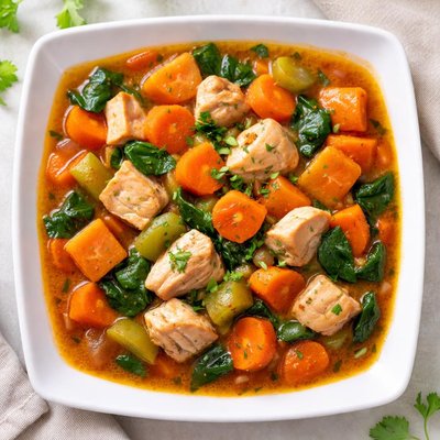 Chicken vegetable sweet potato stew