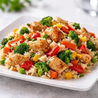 Chicken vegetables rice