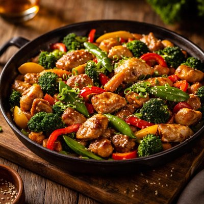 Chicken veggie stir fry