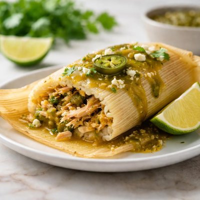 Chicken verde tamale